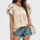 Blusa de mangas florais