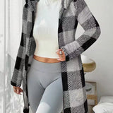 Casaco xadrez Melina suave e aconchegante