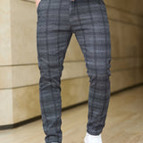 Calças Slim-Fit em Xadrez Flavio Santoro