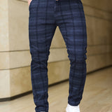Calças Slim-Fit em Xadrez Flavio Santoro