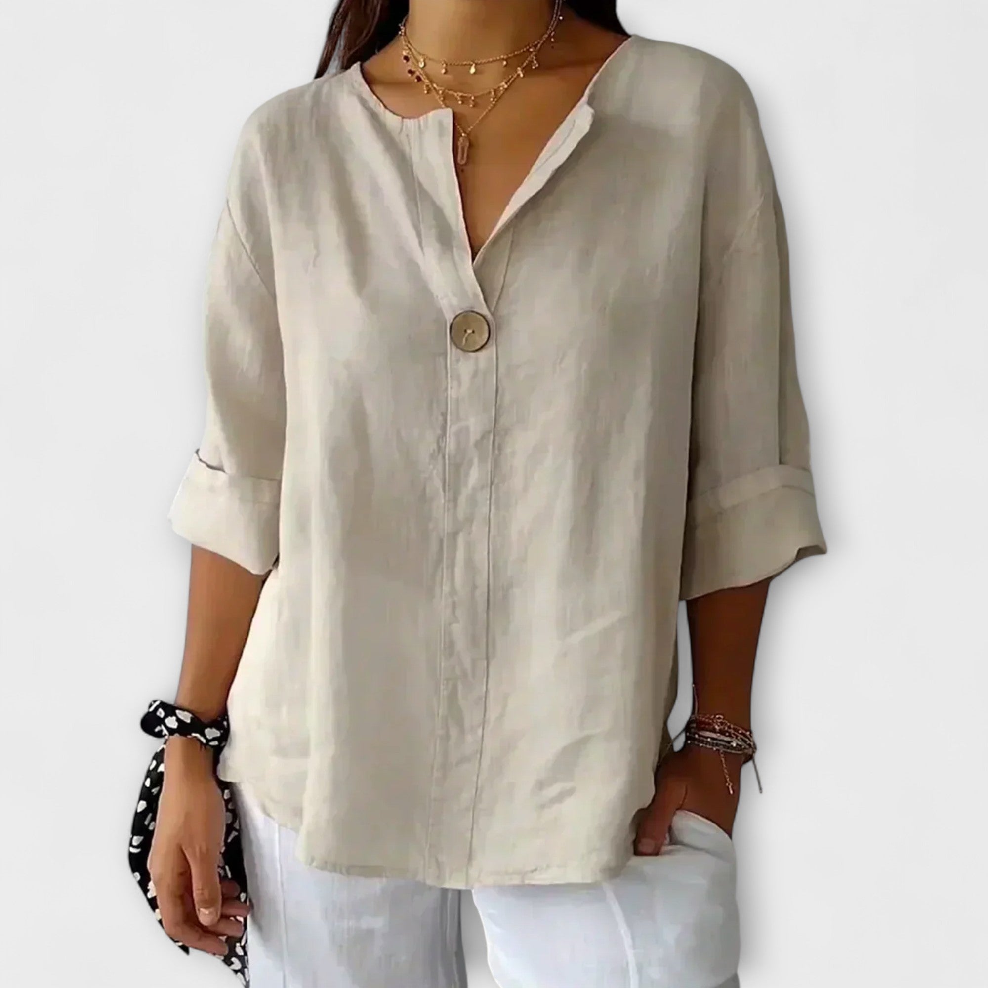 Nicole - Blusa Estilosa com Decote em V