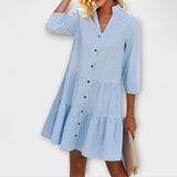 Emilia - Vestido V com Estampa Xadrez