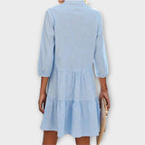 Emilia - Vestido V com Estampa Xadrez
