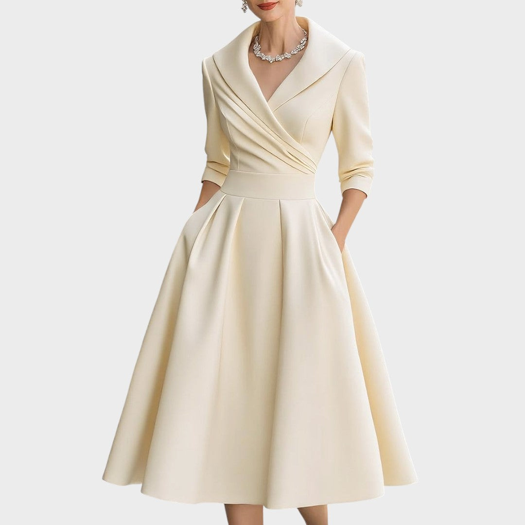 Vestido midi Isabela – Elegância Atemporal