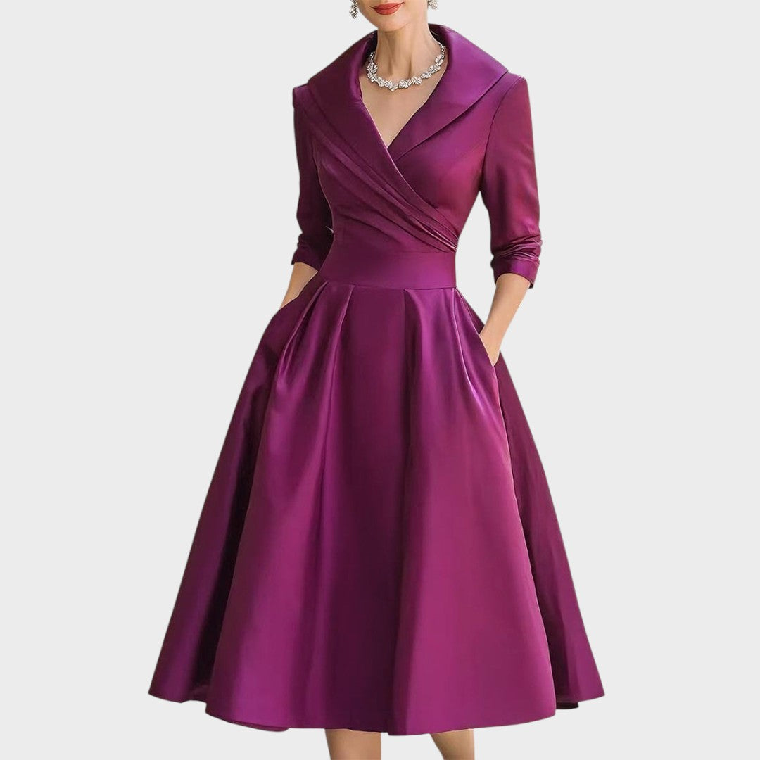 Vestido midi Isabela – Elegância Atemporal