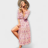 Xandra - Vestido Elegante com Estampa Floral
