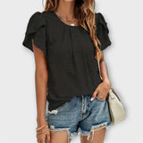 Blusa de mangas florais