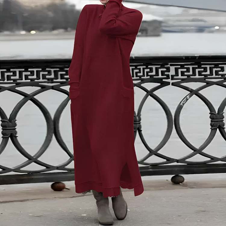 Larissa - Vestido de Suéter Casual Estiloso