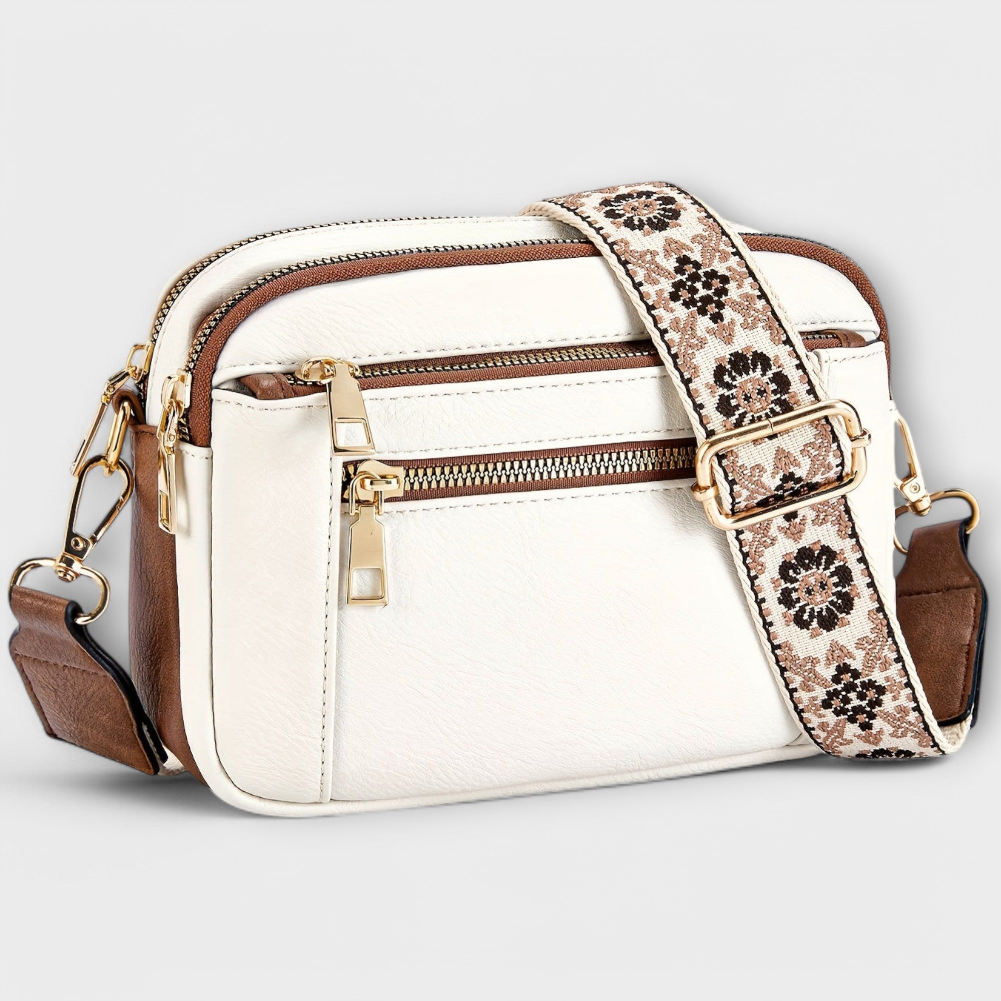 Eline - Bolsa transversal de couro vegano