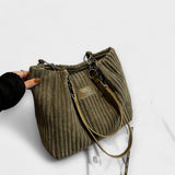 Eline - Bolsa de Ombro em Cordão Macio