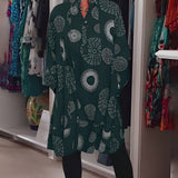 Demelza – Vestido de Manga Longa com Estampado Geométrico