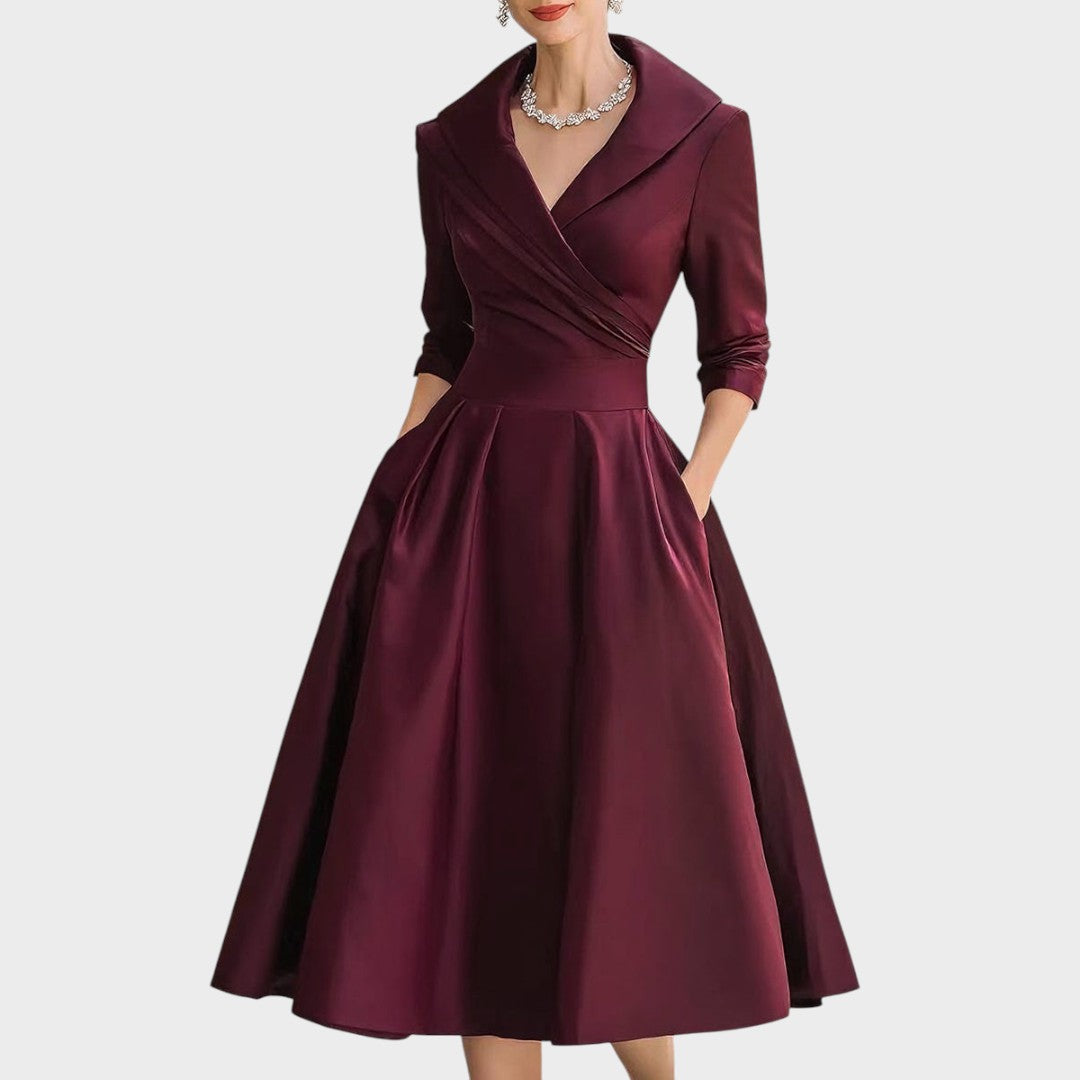 Vestido midi Isabela – Elegância Atemporal