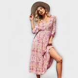 Xandra - Vestido Elegante com Estampa Floral