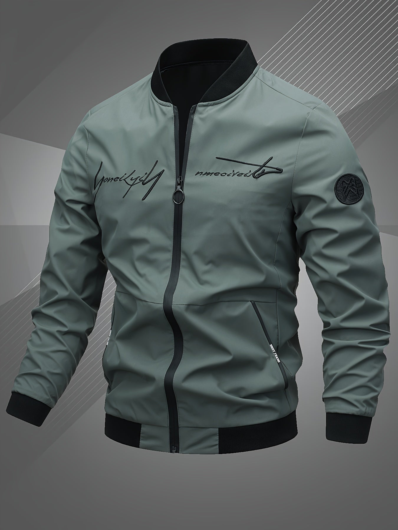 Hammond – Casaco Bomber Casual com Mangas Longas