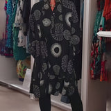 Demelza – Vestido de Manga Longa com Estampado Geométrico