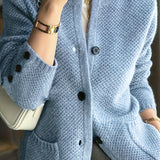 Casaco de malha Aurora — elegância que aquece