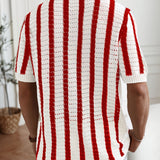 Camisa de Botão Listrada em Malha Fiorenzo D'Amico