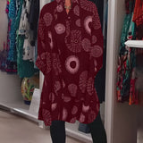 Demelza – Vestido de Manga Longa com Estampado Geométrico