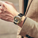 Relógio Automático Esqueleto com Fase da Lua