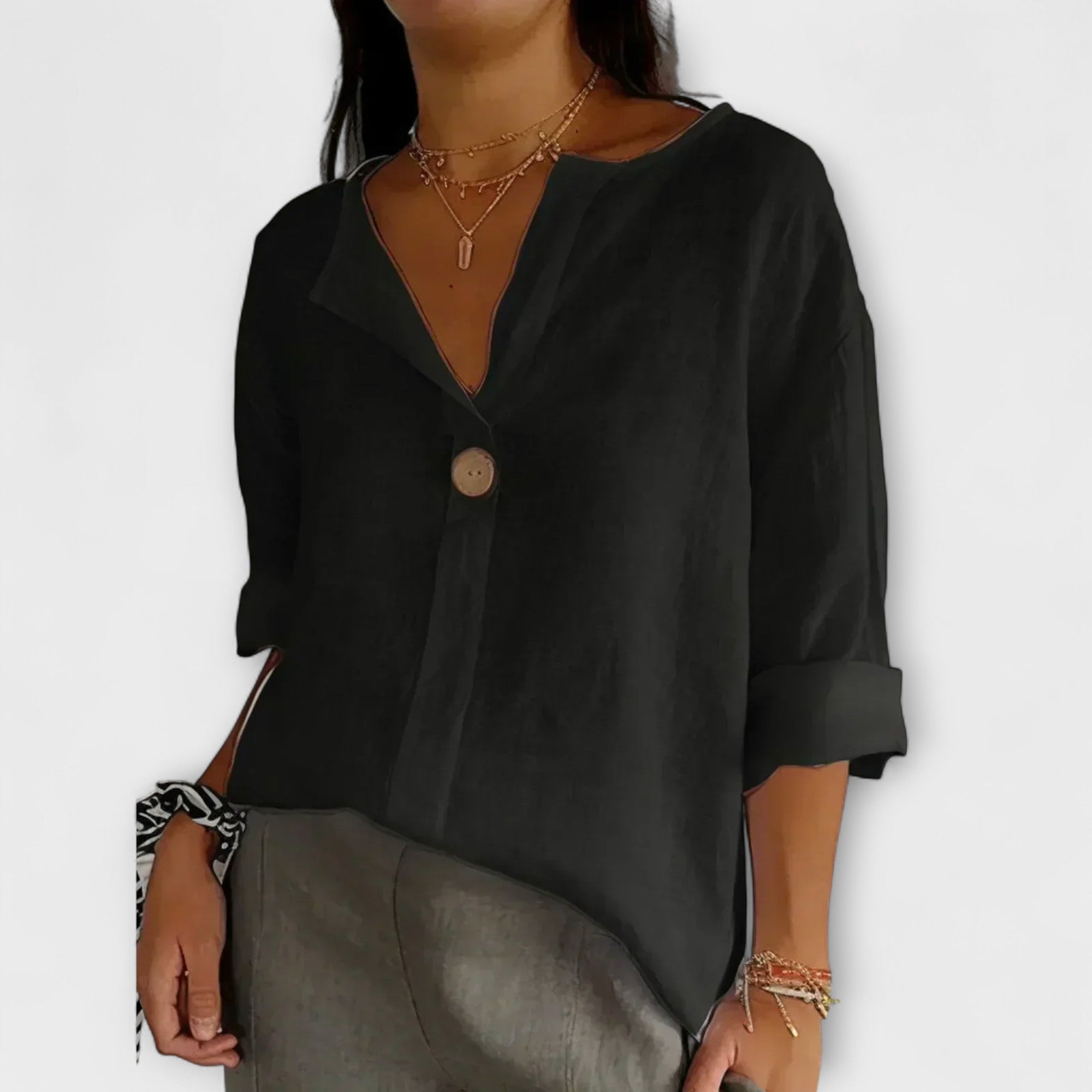 Nicole - Blusa Estilosa com Decote em V