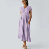 Vestido Cora longo de Cintura Alta  leve e Atemporal
