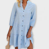 Emilia - Vestido V com Estampa Xadrez
