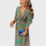 Vestido elegante com mangas longas