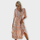 Xandra - Vestido Elegante com Estampa Floral