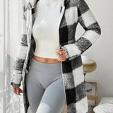 Casaco xadrez Melina suave e aconchegante