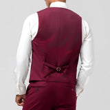 Fatos de Prom para Homens em Burgundy com 3 Peças e Lapela Ponta