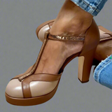Aurore | Sapatos de Salto Bicolores com Plataforma