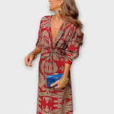 Vestido elegante com mangas longas