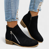 Botas Emma Azul Claro em Camurça com Cano Baixo