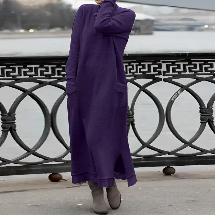Larissa - Vestido de Suéter Casual Estiloso