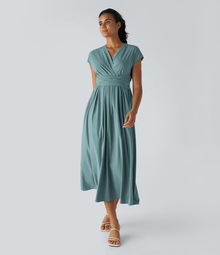Vestido Cora longo de Cintura Alta  leve e Atemporal