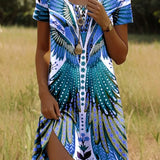 Linnea – Vestido Fashion com Mangas Curtas