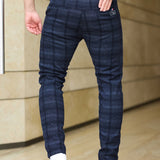 Calças Slim-Fit em Xadrez Flavio Santoro