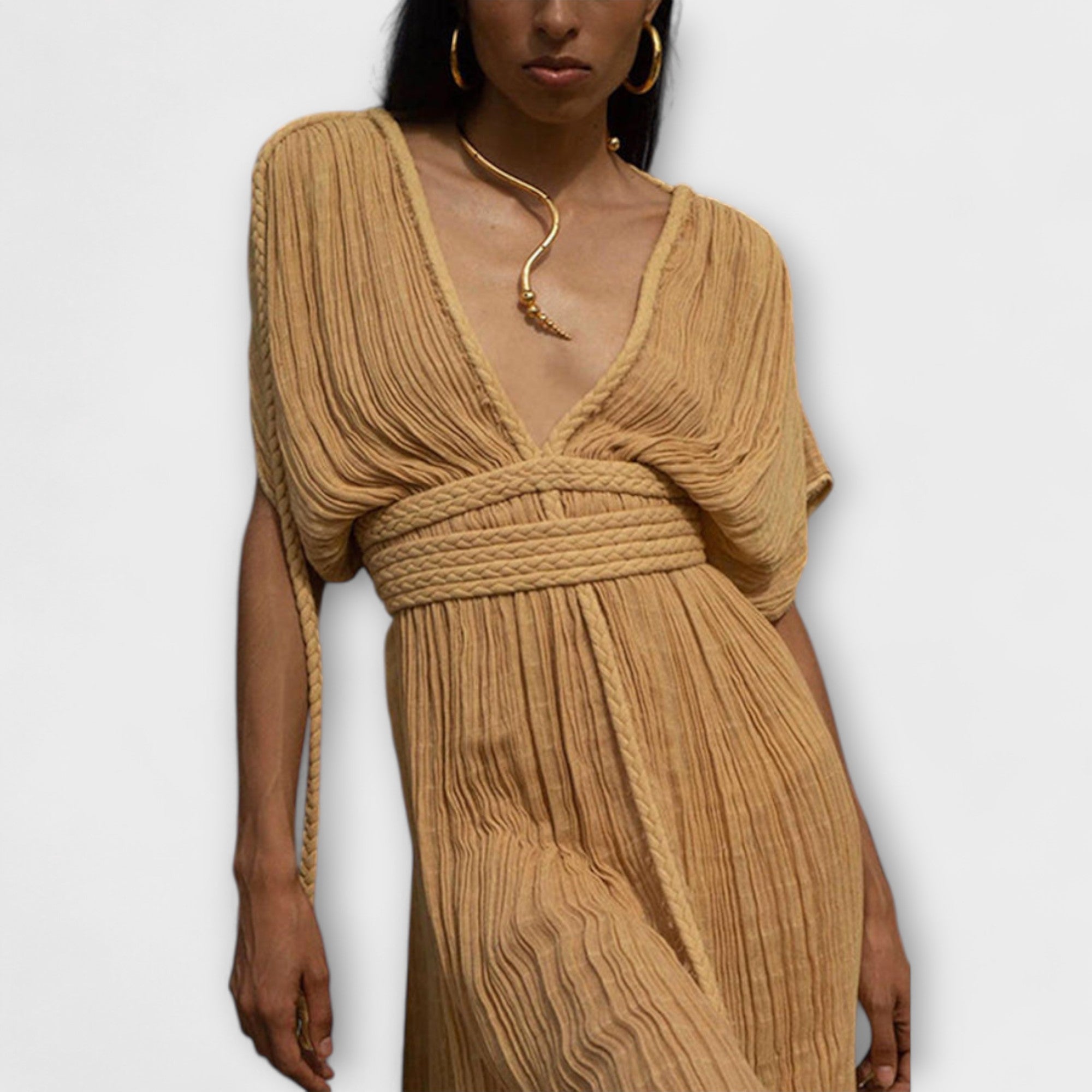 Vestido Maxikimono Estilo Grego