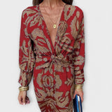 Vestido elegante com mangas longas