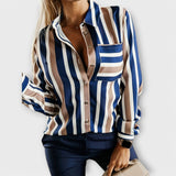 Blusa listrada casual e tranquila
