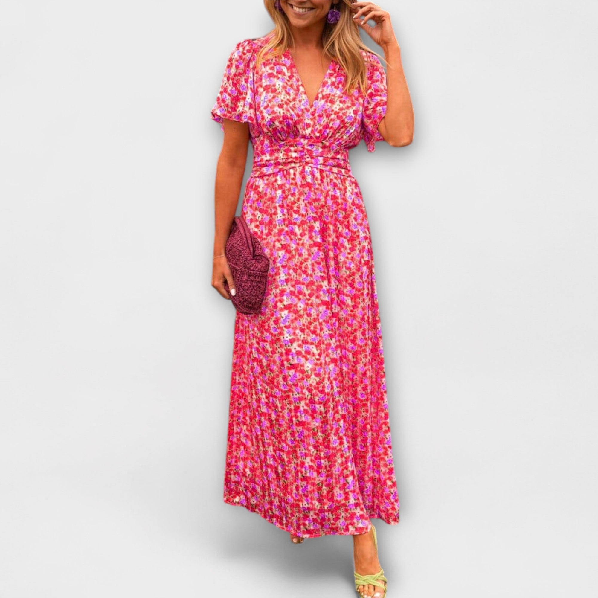 Sandra - Elegante Maxi Vestido com Decote em V