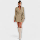 Vestido Blazer com Decote em V
