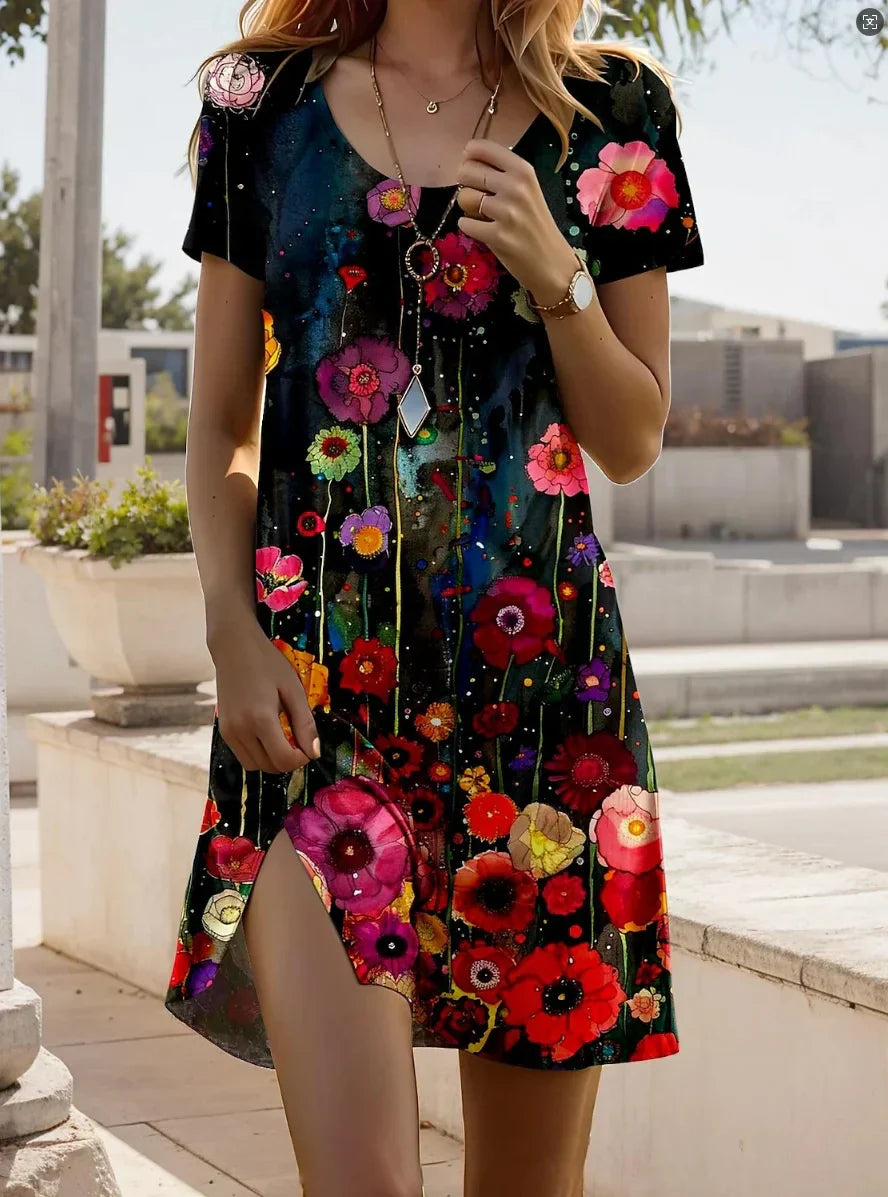 Linnea – Vestido Fashion com Mangas Curtas