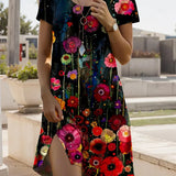 Linnea – Vestido Fashion com Mangas Curtas
