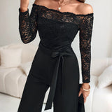 Matilde – Macacão de Mangas Compridas com Renda