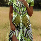 Linnea – Vestido Fashion com Mangas Curtas