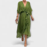 Amoura - Vestido de Chiffon com Decote em V