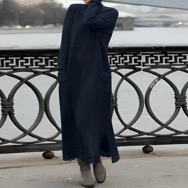 Larissa - Vestido de Suéter Casual Estiloso