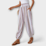 Calça com gráfico étnico