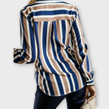 Blusa listrada casual e tranquila